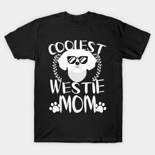 Glasses Coolest Westie Dog Mom T-Shirt